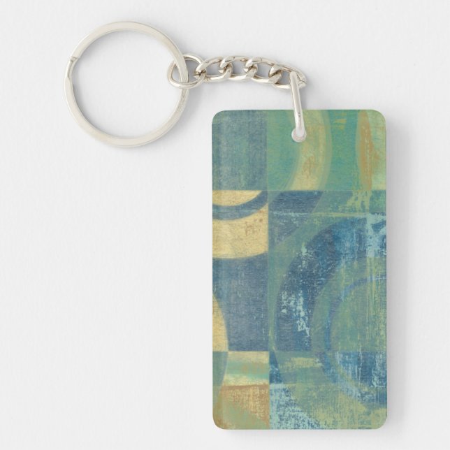 Multicolored Circles & Panels Key Ring (Front)