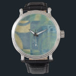 Multicolored Circles & Panels Watch<br><div class="desc">Vision Studio created this work showcasing multicolored circles within multicolored panels. A busy piece,  the warmth of the palate keeps your eye from wandering away. Order yours today!</div>