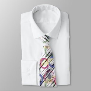 Multicolored circles tie