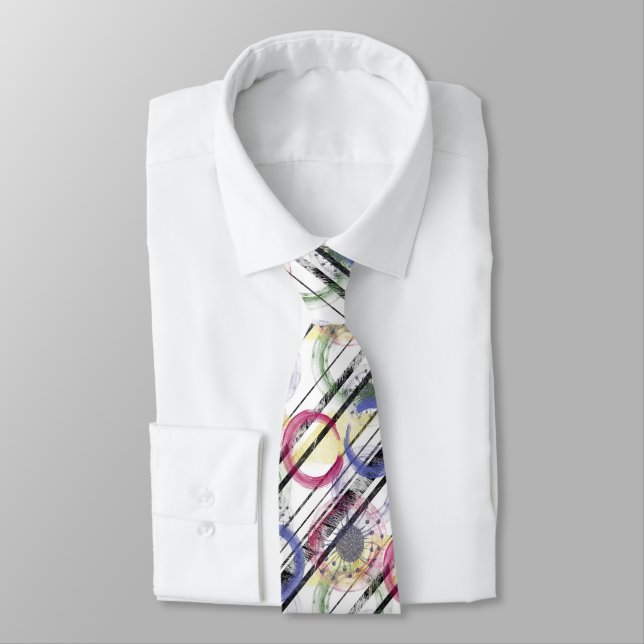 Multicolored circles tie (Tied)