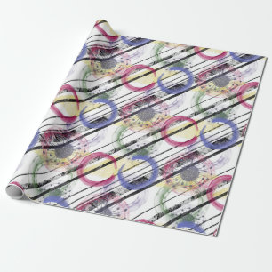 Multicolored circles wrapping paper