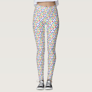 Multicolored Colourful Jelly Bean Look Leggings