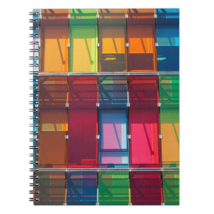 Multicolored commercial building detail notebook
