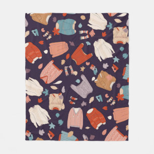 Multicolored, cosy sweaters, warm, autumn, winter. fleece blanket