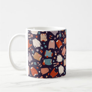Multicolored, cozy sweaters, warm, autumn, winter. coffee mug