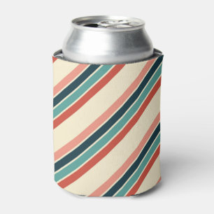Multicolored diagonal stripes design can cooler
