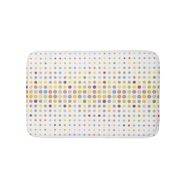 Multicolored dot background bath mat (Front)