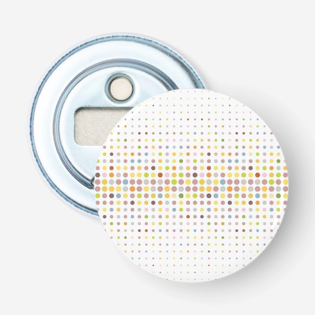 Multicolored dot background bottle opener (Front)
