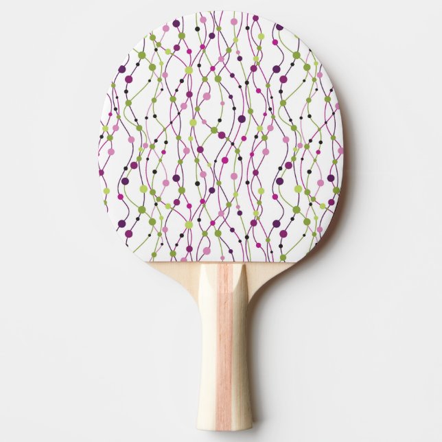 Multicolored dot background ping pong paddle (Front)