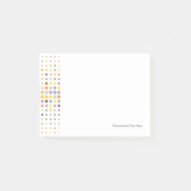 Multicolored dot background post-it notes (Front)