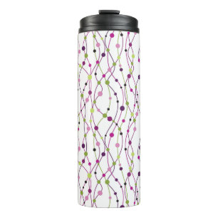Multicolored dot background thermal tumbler