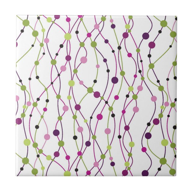 Multicolored dot background tile (Front)
