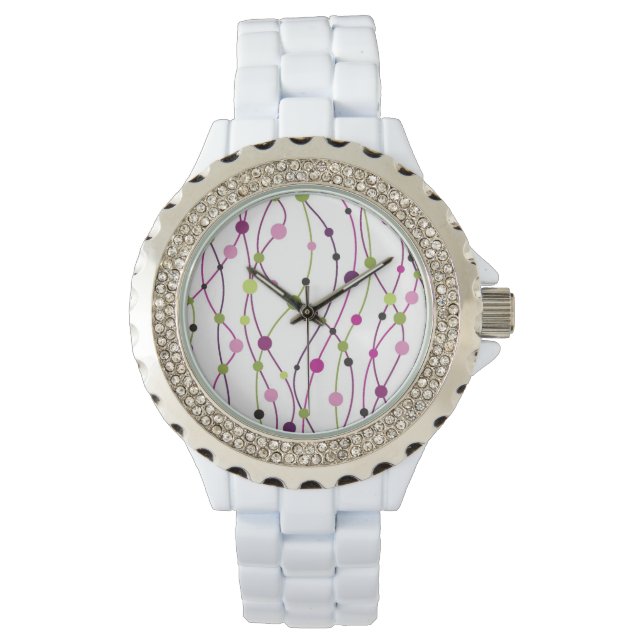 Multicolored dot background watch (Front)