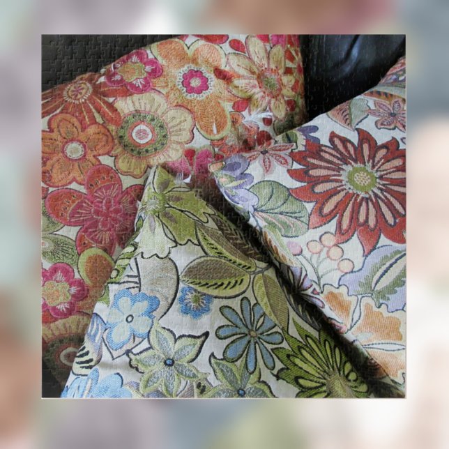 Multicolored Embroidered Pillows Jigsaw Puzzle (Creator Uploaded)