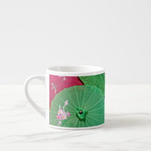 Multicolored Fan Design Espresso Cup