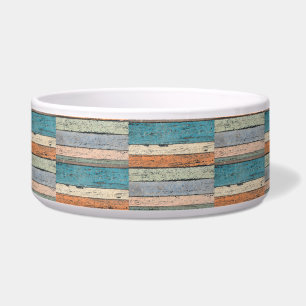 Multicolored Faux Wood Trinket Bowl 