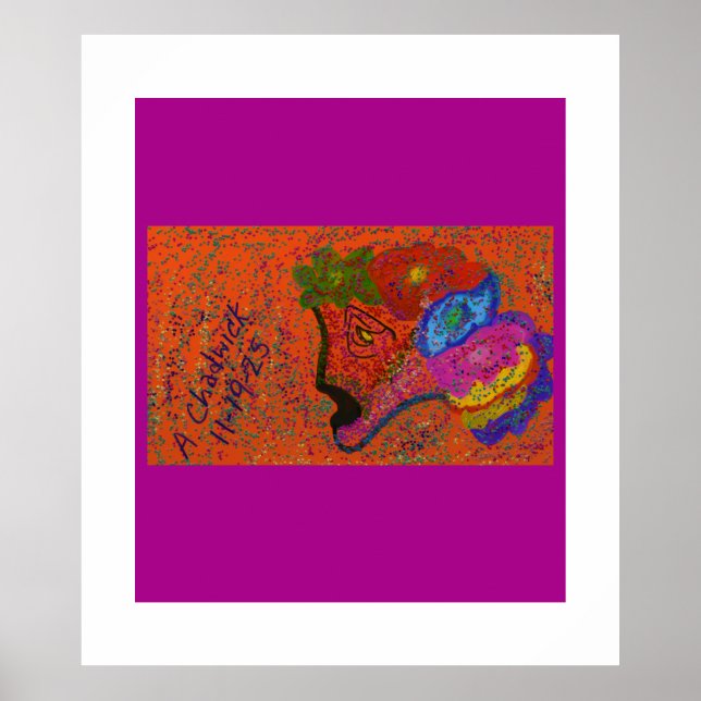Multicolored Fish Pattern  Poster (Front)