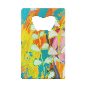 Multicolored Floral Acrylic Painting Abstract Back