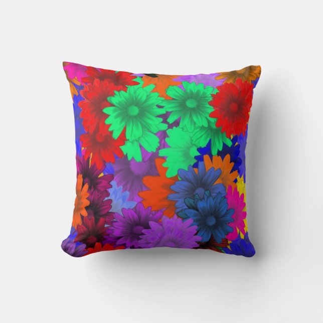 Multicolored floral cushion (Front)