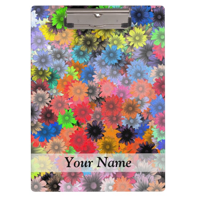 Multicolored floral pattern clipboard (Front)
