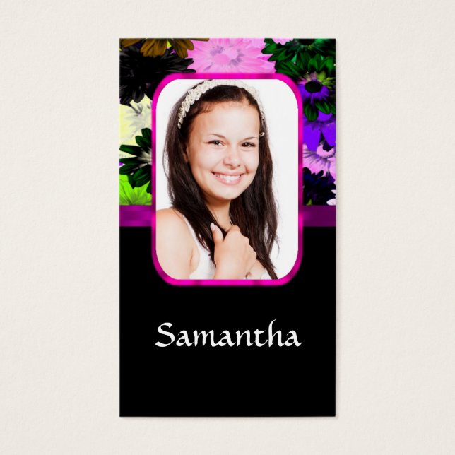 Multicolored floral photo template (Front)