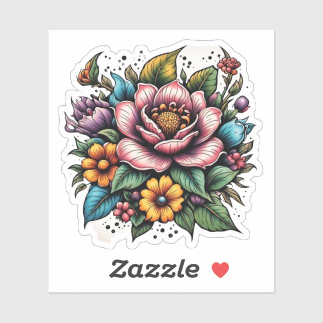 Multicolored flower bouquet (Sheet)