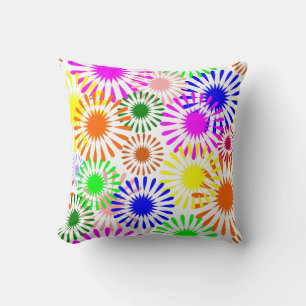 Multicolored Flowers Cushion