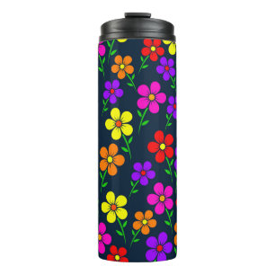 Multicolored Flowers Floral Pattern-34654 Thermal Tumbler