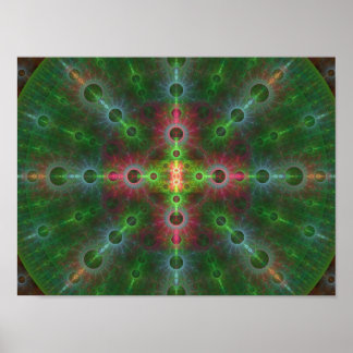 Multicolored Fractal Wall Art