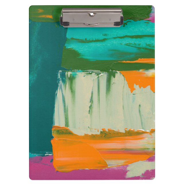 Multicolored Free Expression Painting Clipboard (Front)
