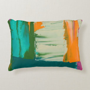 Multicolored Free Expression Painting Decorative Cushion