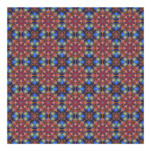 Multıcolored Geo Rainbow Cheque Effect Pattern Photo Print