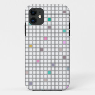 Multicolored Geometric Chequered Pattern iPhone 11 Case