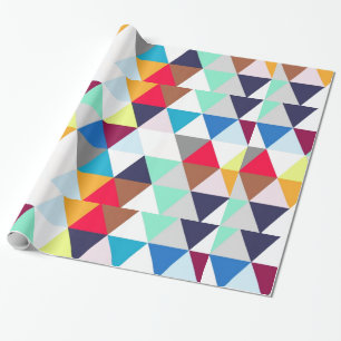 Multicolored Geometric Pattern Wrapping Paper