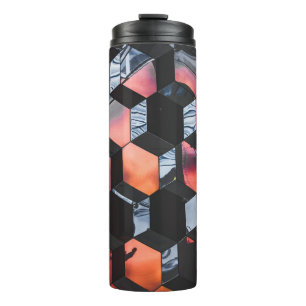 Multicolored golden hour thermal tumbler