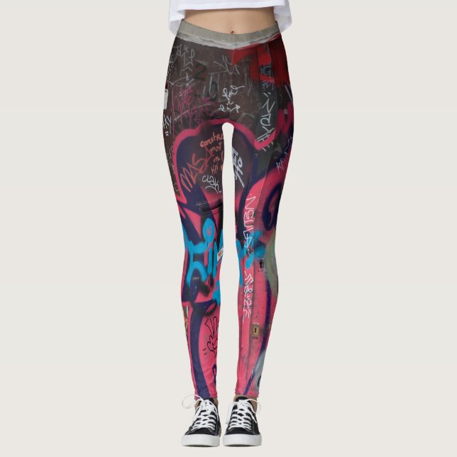 Multicolored Graffiti Leggings (Front)