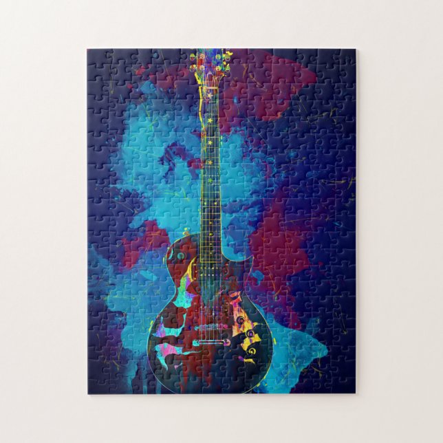Multicolored guitar jigsaw puzzle (Vertical)