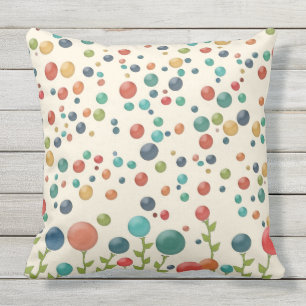 Multicolored Gumdrop Garden Pillow