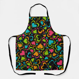 Multicolored Hearts Apron