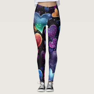 Multicolored Hearts Leggings