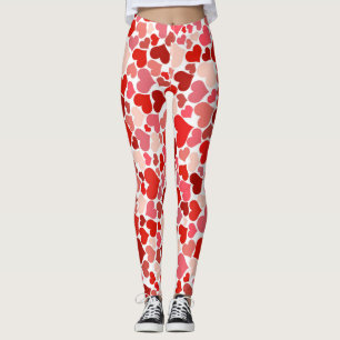 Multicolored Hearts Pattern-20367 Leggings