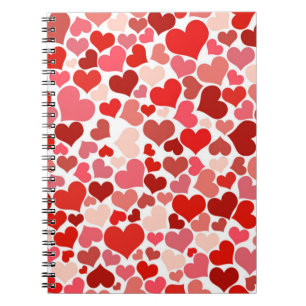 Multicolored Hearts Pattern-20367 Notebook