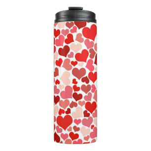 Multicolored Hearts Pattern-20367 Thermal Tumbler