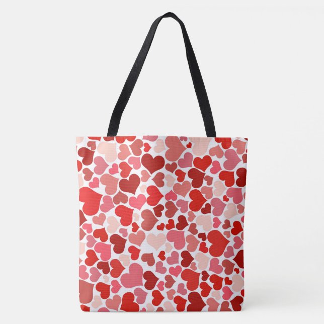 Multicolored Hearts Pattern-20367 Tote Bag (Front)