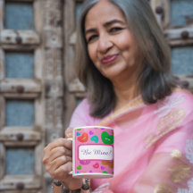 Multicolored Hearts with eyeball Love Valentines