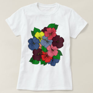 Multicolored Hibiscus Flowers #2 T-Shirt