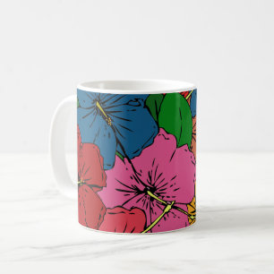 Multicolored Hibiscus Flowers #5 Coffee Mug
