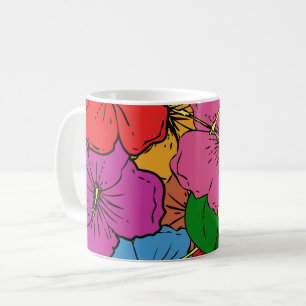 Multicolored Hibiscus Flowers #6 Coffee Mug