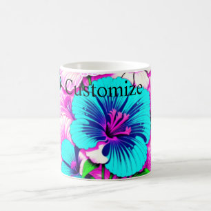 Multicolored Hibiscus Flowers Thunder_Cove Coffee Mug