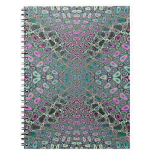 Multicolored Hologram Butterfly Fractal Abstract Notebook